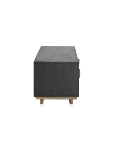 Mueble TV madera mango natural negro...