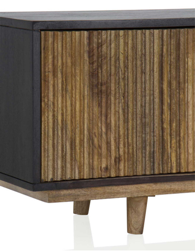 Mueble TV madera mango natural negro...