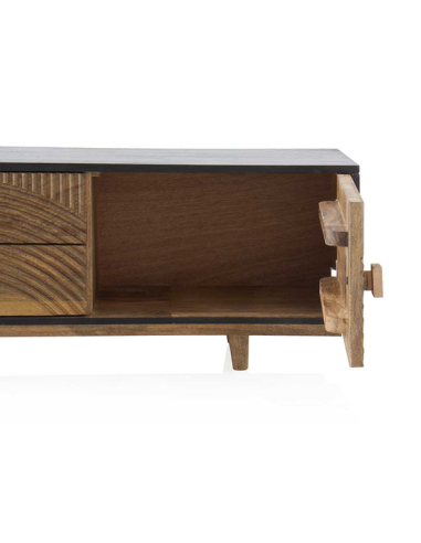 Mueble TV madera mango natural negro...