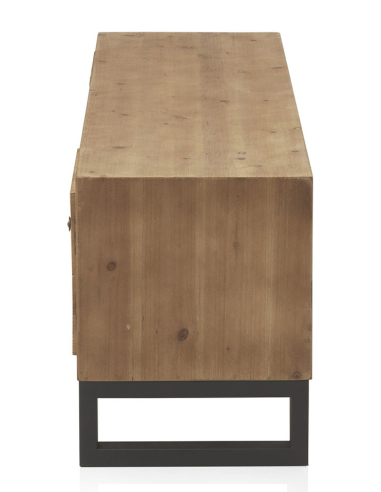 Mueble TV Saturno de madera de bloques