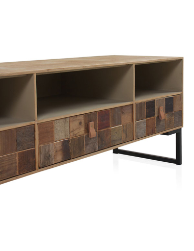 Mueble Jano TV chapado fresno madera...