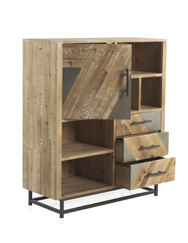 Aparador Cancún alto madera abeto con...