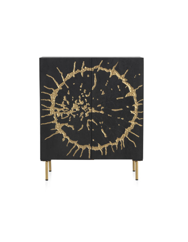 Aparador Sol alto mango negro 2 puertas