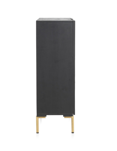 Aparador Sol alto mango negro 2 puertas