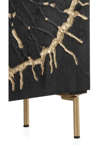 Aparador Sol alto mango negro 2 puertas