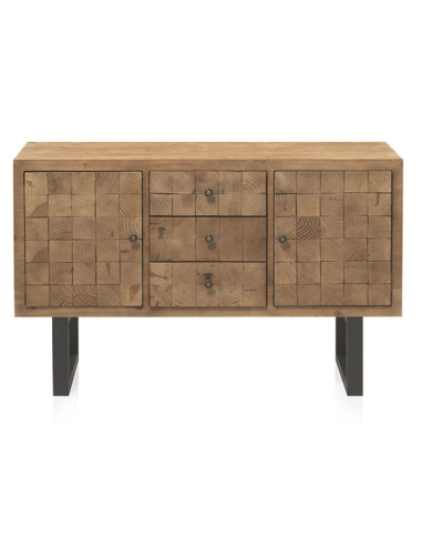Aparador Saturno de madera de bloques
