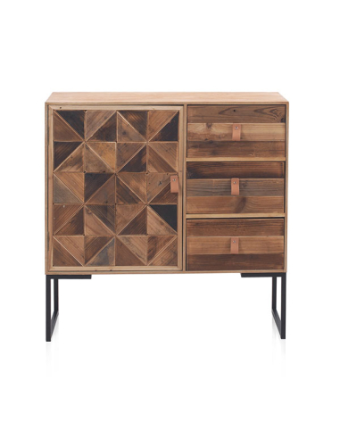 Aparador Jano chapado fresno y madera...