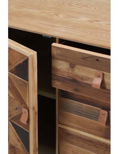 Aparador Jano chapado fresno y madera...