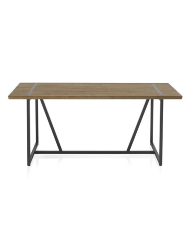 Mesa Sif metálica con sobre de madera