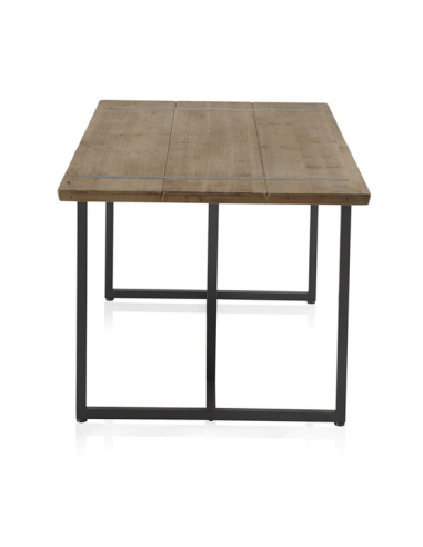Mesa Sif metálica con sobre de madera