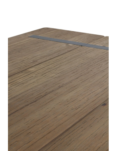 Mesa Sif metálica con sobre de madera