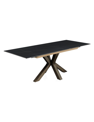 Mesa de Comedor Marte negra cerámica...