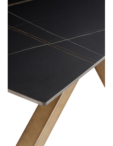 Mesa de Comedor Marte negra cerámica...
