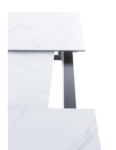 Mesa de Comedor Apolo cerámica blanca...