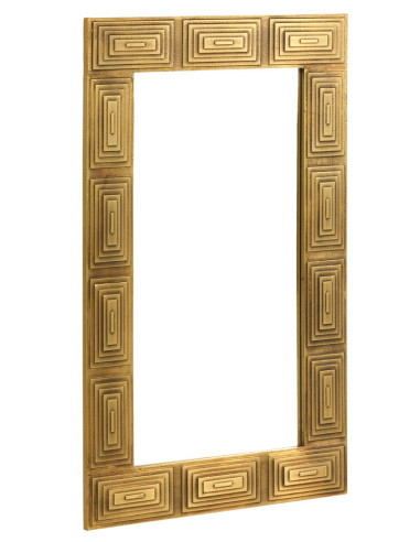 Espejo rectángulos dorados madera...