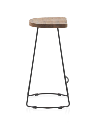 Taburete madera maciza de acacia con...