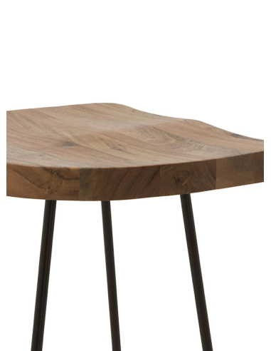 Taburete madera maciza de acacia con...