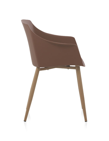 Set 4 Sillones Ares pp marrón con...