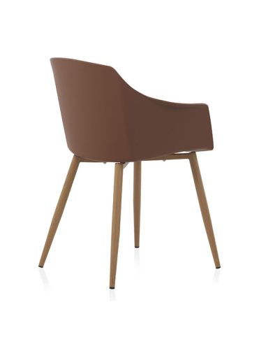 Set 4 Sillones Ares pp marrón con...