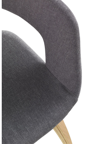 Sillón Urd madera tapizado en gris
