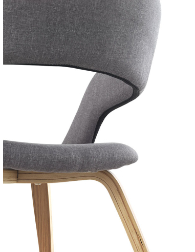 Set 4 Sillones Urd madera tapizado en...