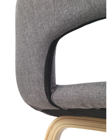 Set 4 Sillones Urd madera tapizado en...