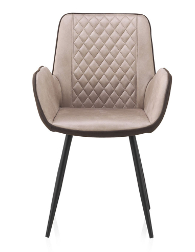 Sillón Hera tapizado bicolor patas...