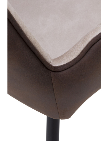 Sillón Hera tapizado bicolor patas...