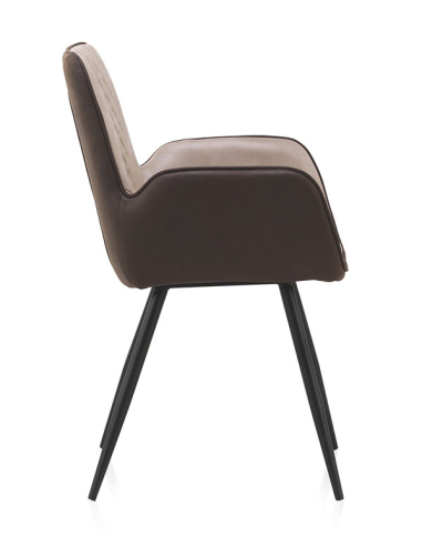 Set 4 Sillones Hera bicolor patas...