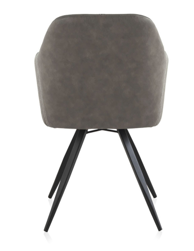 Sillón tapizado taupe patas metálicas...