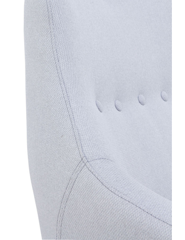 Sillón tapizado color gris claro