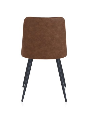 Set 4 Sillas Freyja tapizadas marrón