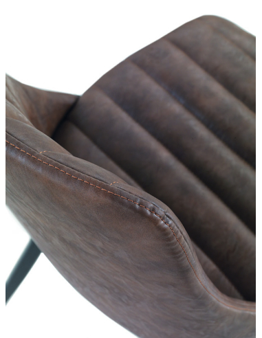 Set 4 Sillas Freyja tapizadas marrón