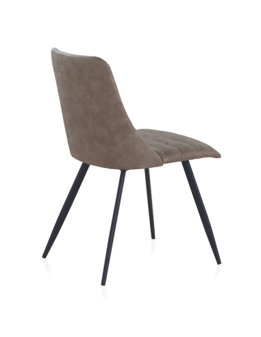 Silla Freyja tapizada taupe patas...