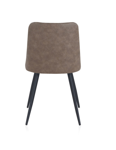 Silla Freyja tapizada taupe patas...
