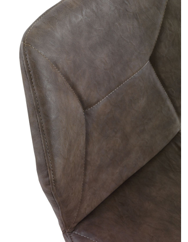 Silla Syn tapizada marrón patas...