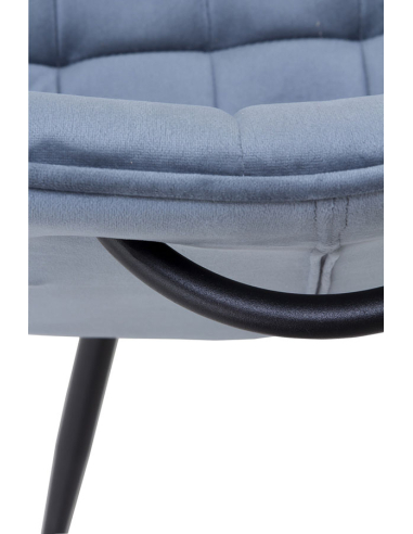 Silla Anubis tapizada terciopelo azul...