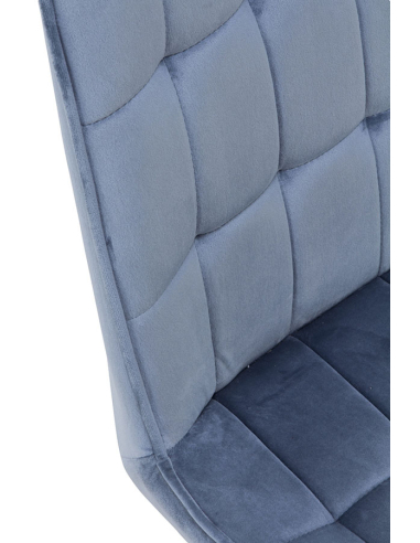 Silla Anubis tapizada terciopelo azul...