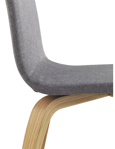 Silla Verdandi madera tapizada en gris