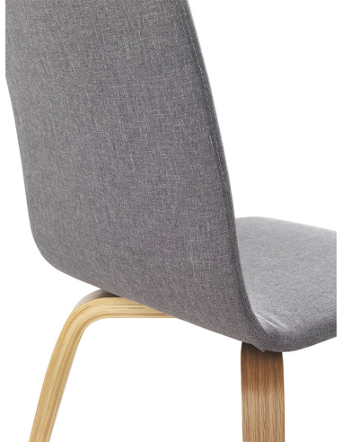 Silla Verdandi madera tapizada en gris