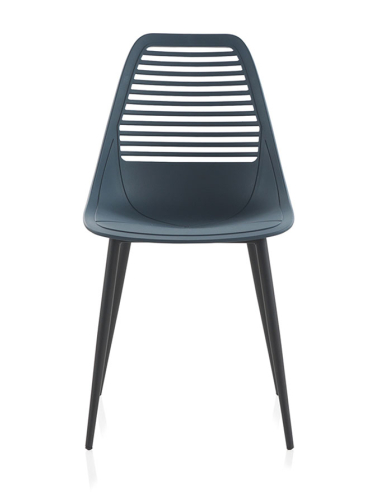 Set 4 Sillas Odín pp azul con patas...