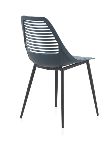 Set 4 Sillas Odín pp azul con patas...