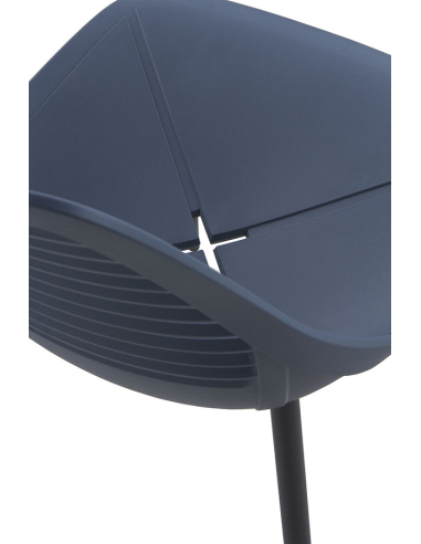 Set 4 Sillas Odín pp azul con patas...