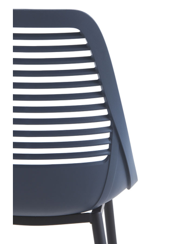 Set 4 Sillas Odín pp azul con patas...