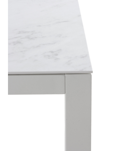 Mesa de Comedor Exterior Blanca Top...