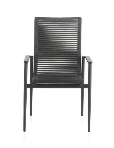 Set 4 Sillones Exterior Aluminio Gris...