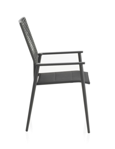 Set 4 Sillones Exterior Aluminio Gris...