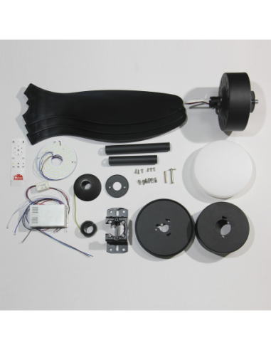 Ventilador Valcano Negro 107 cm 3 palas