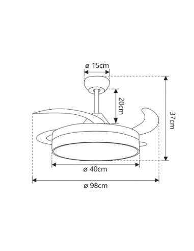Ventilador Mini Porto Blanco 40 cm 3...