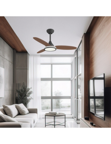 Ventilador Mahón Madera Oscura 107cm...